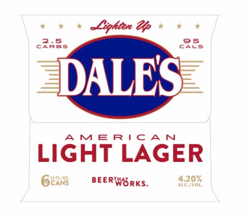 Dale's American Light Lager Beer Cans Perspective: left