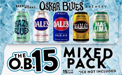 Oskar Blues Brewery Canundrum Craft Beer Mix Pack Perspective: left