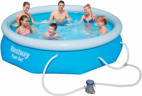 Bestway® Fast Set™ 10 Ft Round x 30 In Deep Pool Set Perspective: left