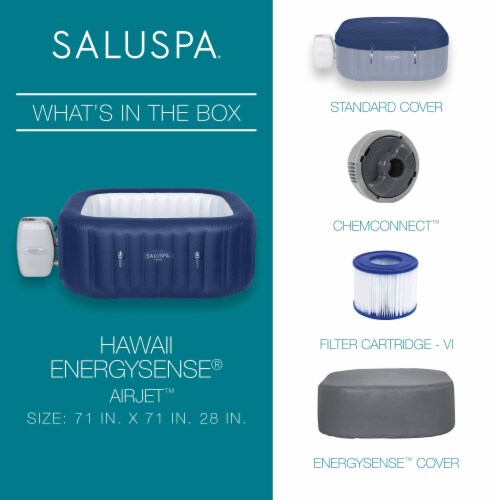 Bestway SaluSpa Hawaii AirJet Inflatable Hot Tub with EnergySense Cover