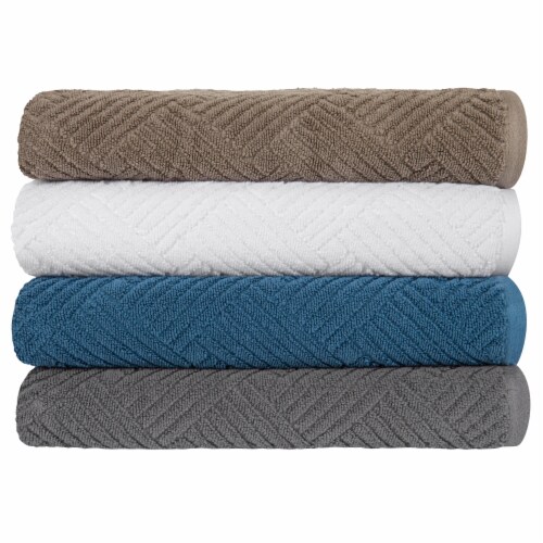 Seymour Textured Basketweave Stellar Bath Towel Set Perspective: left