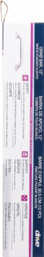 Drive Medical Powder Coated Grab Bar - White Perspective: left