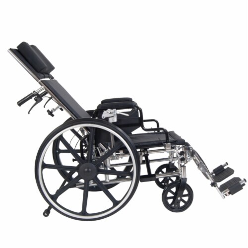 Drive Medical Viper Plus GT Full Reclining Wheelchair, Desk Arms, 16-Inch Seat Width Perspective: left