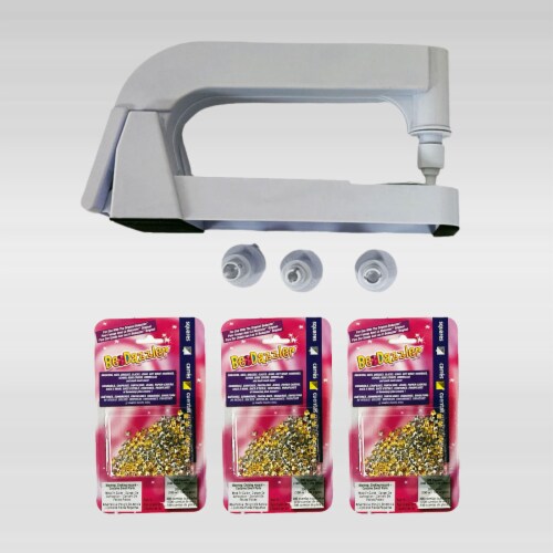 As Seen On TV Bedazzler DELUXE - Gold & Silver Square Kit 600 Square Studs Perspective: left