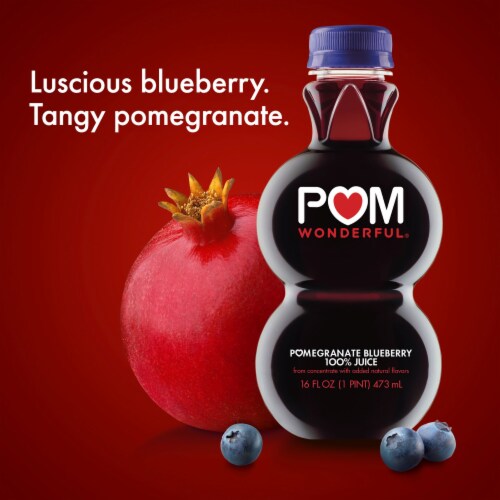 POM Wonderful 100% Juice, Pomegranate Blueberry, 16 Ounce Perspective: left