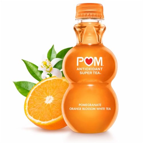 POM Wonderful Super Tea, Pomegranate Orange Blossom White Tea, 12 Ounce Perspective: left