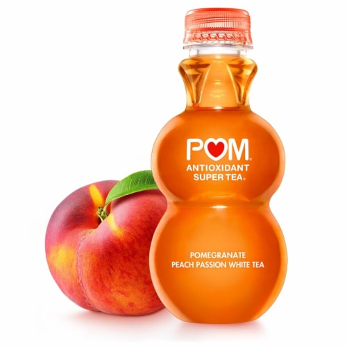 POM Wonderful Super Tea, Pomegranate Peach Passion White Tea, 48 Ounce Perspective: left