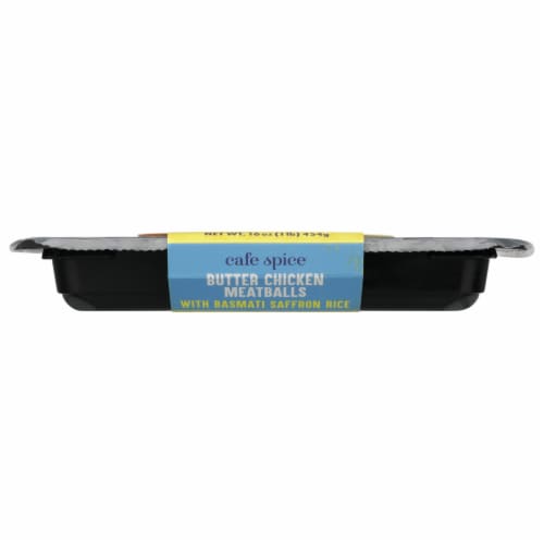 Café Spice® Butter Chicken Meatballs with Basmati Saffron Rice Perspective: left