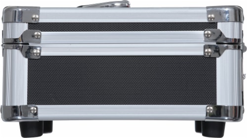 Vaultz® Locking Cash Box - Black/Silver Perspective: left
