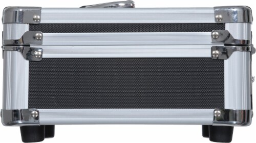 Vaultz® Locking Cash Box - Black/Silver Perspective: left