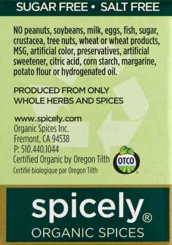 Spicely Organics Peppercorn Sichuan Seasoning Perspective: left
