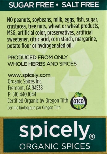 Spicely Organics Black Caraway Seeds Perspective: left
