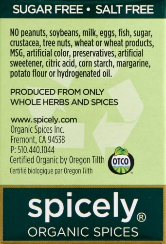 Spicely Organics Coriander Seeds Perspective: left
