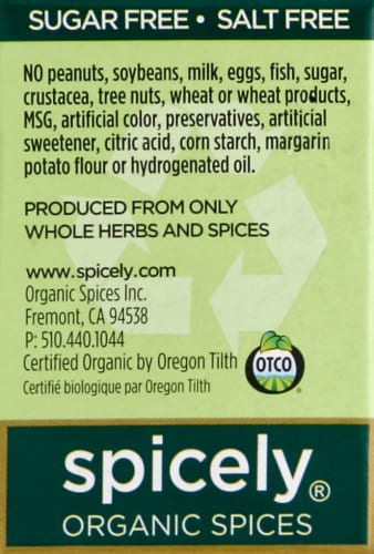 Spicely Organics Whole Nutmeg Perspective: left