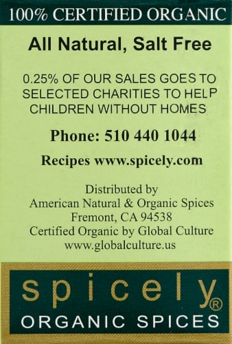 Spicely® Organics Vanilla Bean Perspective: left