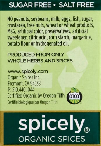 Spicely Organics Curry Thai Seasoning Perspective: left