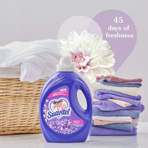 Suavitel Liquid Fabric Conditioner Laundry Fabric Softener Soothing Lavender Scent Perspective: left