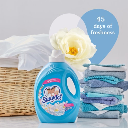 Suavitel Liquid Fabric Conditioner Laundry Fabric Softener Field Flowers Scent Perspective: left