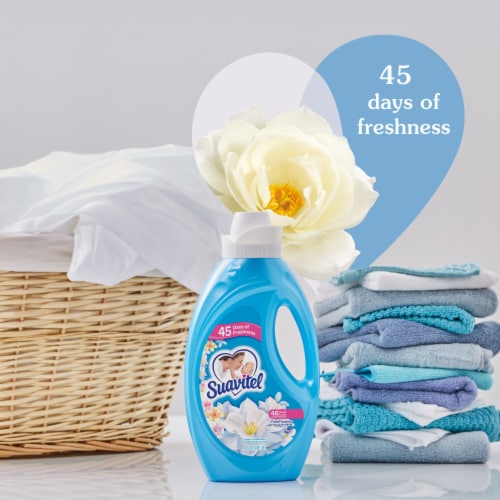 Suavitel Liquid Fabric Conditioner Laundry Fabric Softener Field Flowers Scent Perspective: left