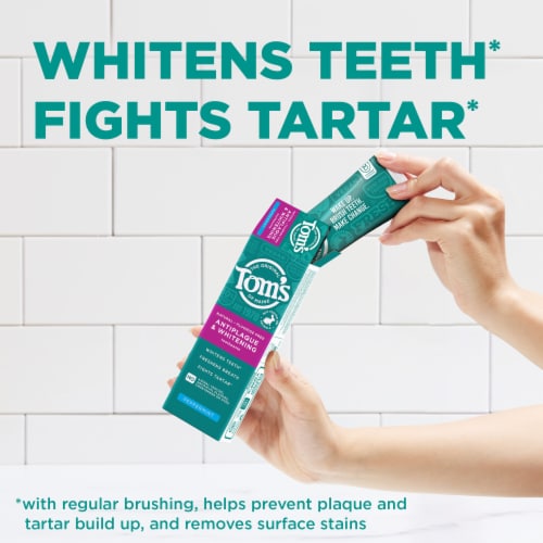 Tom’s of Maine Toothpaste Value Pack Fluoride Free with Antiplaque & Whitening Perspective: left