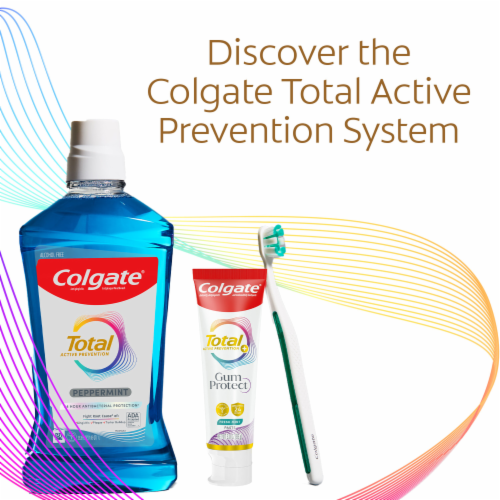 Colgate Total Active Prevention Gum Protect Fresh Mint Toothpaste Perspective: left