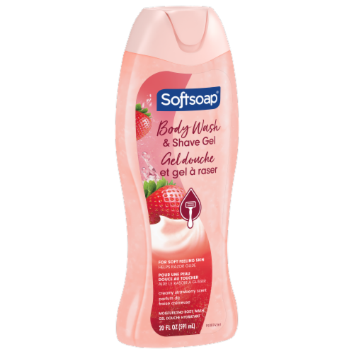 Softsoap® Body Wash & Shave Gel Creamy Strawberry Moisturizing For Soft Feeling Skin Perspective: left