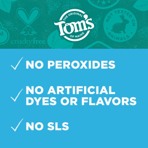 Tom’s of Maine Whiten Plus Deep Clean Whitening Toothpaste with Peppermint Flavor Perspective: left