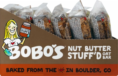 Bobo's Stuff'd Peanut Butter Chocolate Chip Oat Bars 12 Count Perspective: left