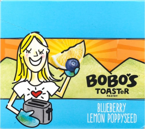 BoBo's Blueberry Lemon Poppyseed Toast'r Pastry 12 Count Perspective: left