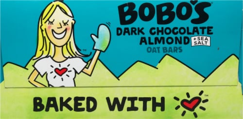 Bobo's® Dark Chocolate Almond & Sea Salt Oat Bars Perspective: left