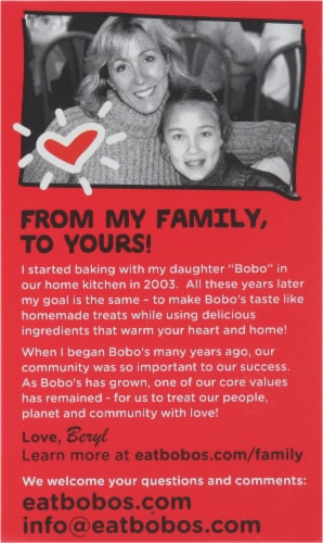 Bobo's® Strawberry Peanut Butter and Jelly Snack Bars Perspective: left