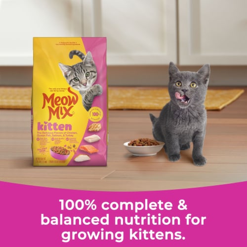 Meow Mix Kitten Li’l Nibbles Dry Cat Food for Kittens Perspective: left