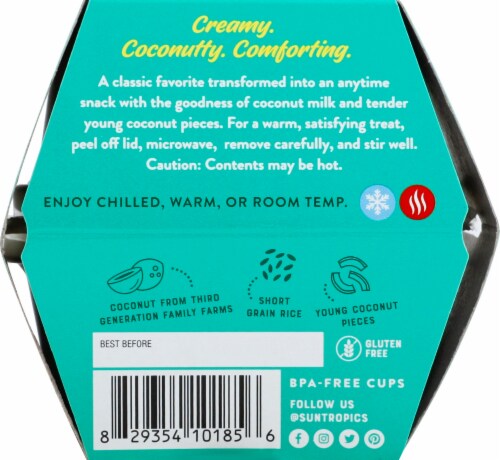 Sun Tropics  Coconut Gluten & Dairy Free  Coconut Rice Pudding Cups2 Count Perspective: left
