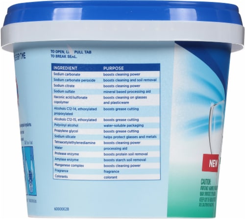 Clorox™ Triple Action Fresh Scent Dishwasher Detergent Pacs Perspective: left
