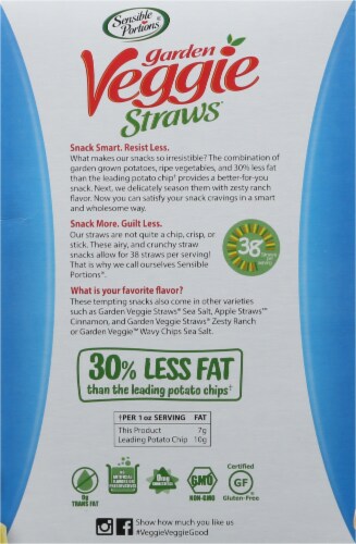 Sensible Portions Zesty Ranch Garden Veggie Straws Perspective: left