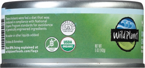Wild Planet® Organic Roasted Canned Chicken Perspective: left