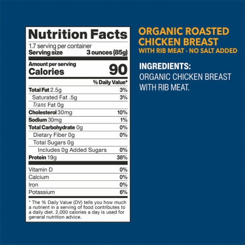 Wild Planet No Salt Added Roasted Chicken Perspective: left