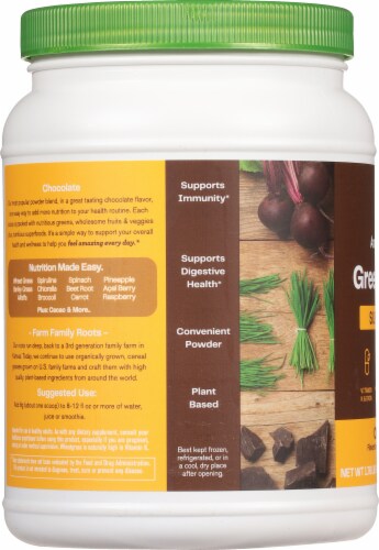 Amazing Grass Green SuperFood® Drink Powder Chocolate Perspective: left