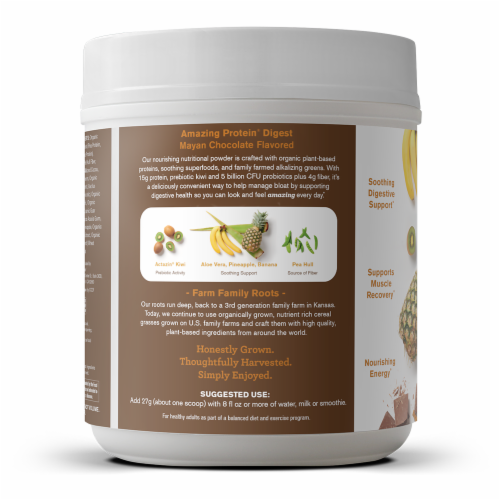 Amazing Grass Amazing Protein Digest Mayan Chocolate Dietary Supplement Powder Perspective: left