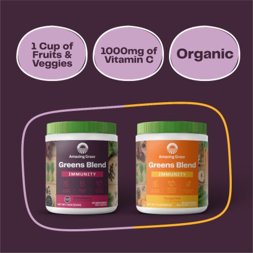 Amazing Grass® Immunity Elderberry Greens Blend Dietary Supplement Perspective: left
