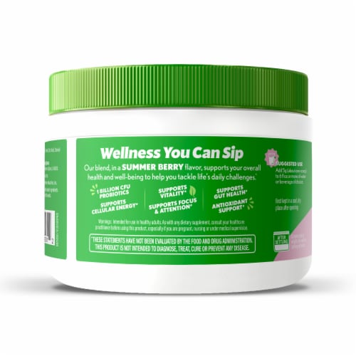 Amazing Grass Sweet Greens Superfood Summer Berry Powder 4.4 oz Perspective: left