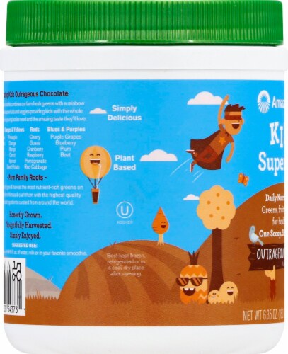 Amazing Grass Kidz Chocolate SuperFood Drink Powder Perspective: left