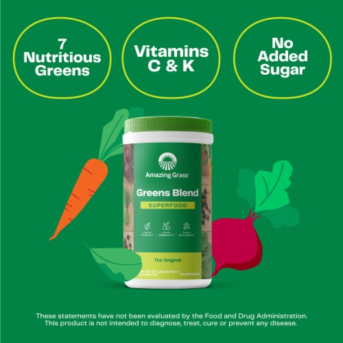 Amazing Grass Superfood Original Dietary Supplement Powder 8g Perspective: left