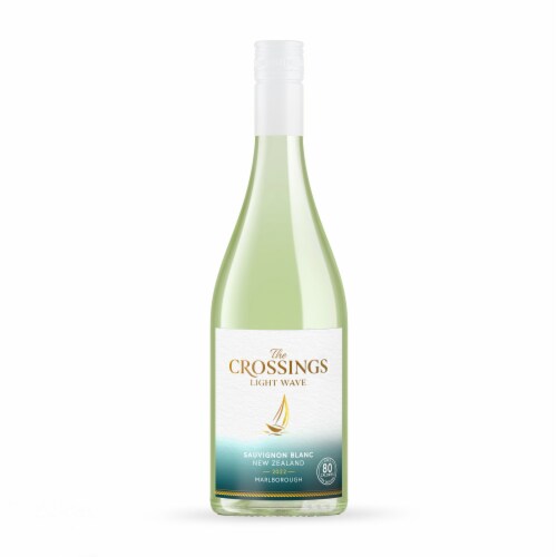 The Crossings Light Wave Sauvignon Blanc New Zealand White Wine Perspective: left