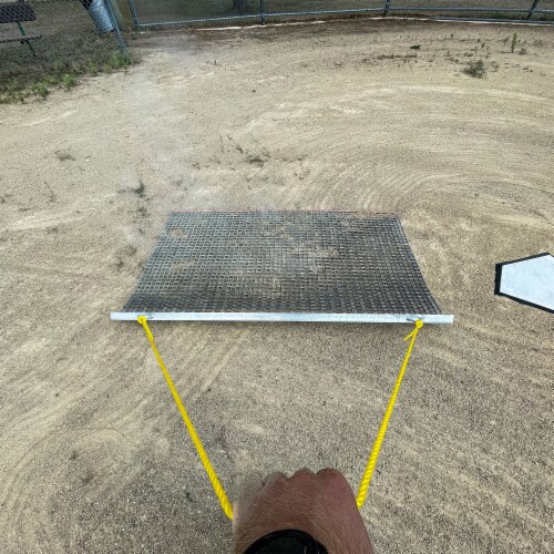 Yard Tuff 53HPDM ATV/UTV 5' x 3' Zinc & Steel Field Surface Leveling Drag Mat Perspective: left