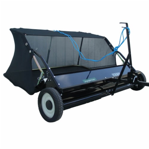 Yard Tuff 42  Quick Assembly Tow Style Lawn Sweeper for Debris, Leaves, & More Perspective: left