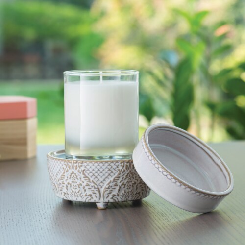 Candle Warmers™ Vintage White 2-In-1 Fragrance Warmer Perspective: left