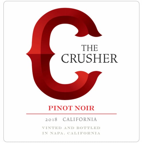 The Crusher Pinot Noir California Red Wine Perspective: left