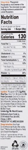 Quorn Meatless Gourmet Burgers Perspective: left