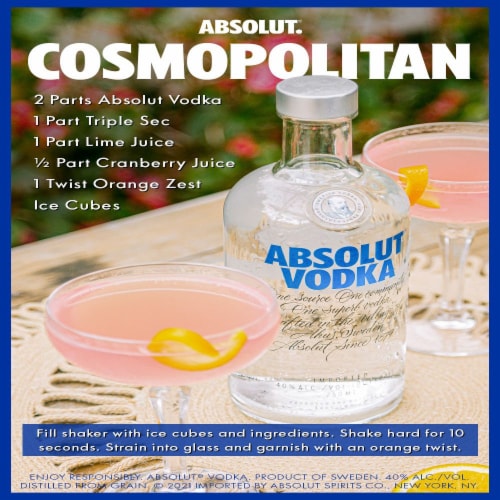 Absolut Vodka Citron Vodka Perspective: left